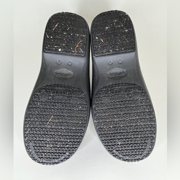 Crocs Shoes Clogs Slip Ons Women Size 8 Slip Resistan Black Rubber - Picture 11 of 13